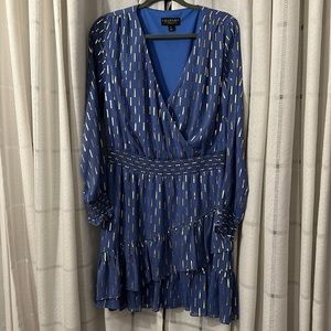 Laundry by Shelli Segal metallic pattern dress